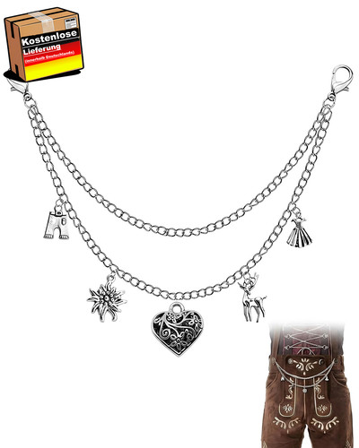 Edelstahl trachtenkette mit - edelstahl,