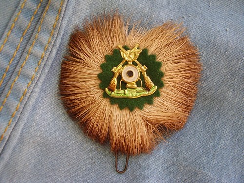 Rehhaarrosette hutanstecker - rehhaarrosette,